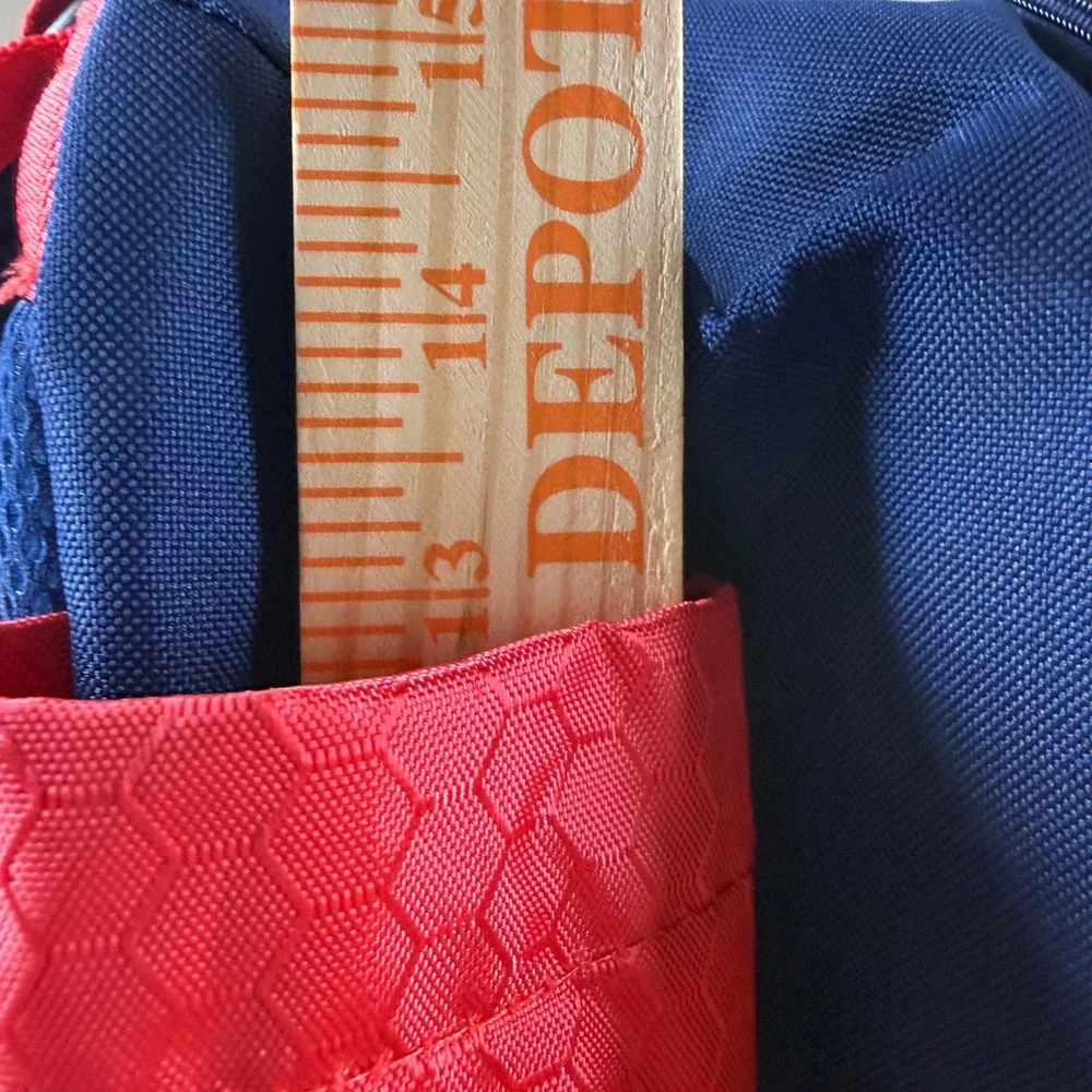 RIP-IT Classic Backpack 2 Softball Girls OS Navy Blue Red Geometric Diamond
